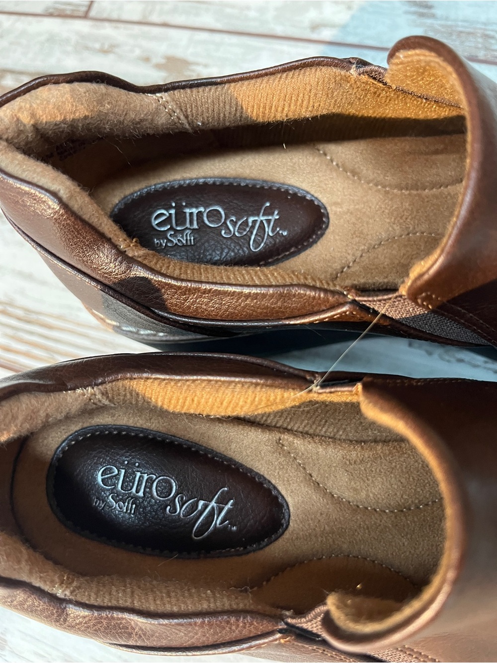 Eurosoft Fabri Wedge Slip On Loafer Boots Womens 7.5M Dark Brown Comfort - Picture 8 of 13